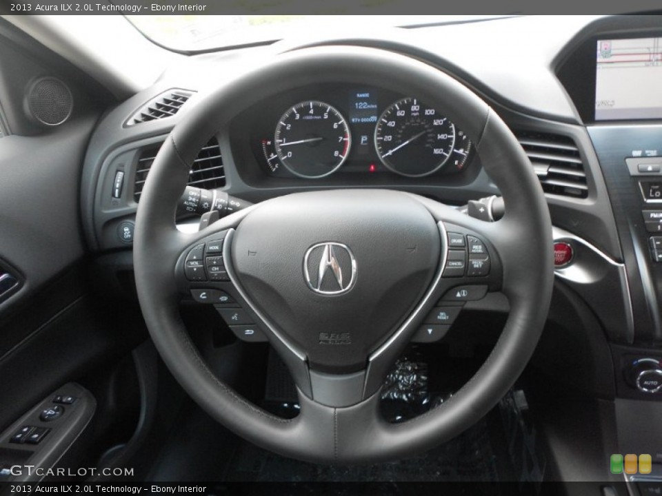 Ebony Interior Steering Wheel for the 2013 Acura ILX 2.0L Technology #66315693