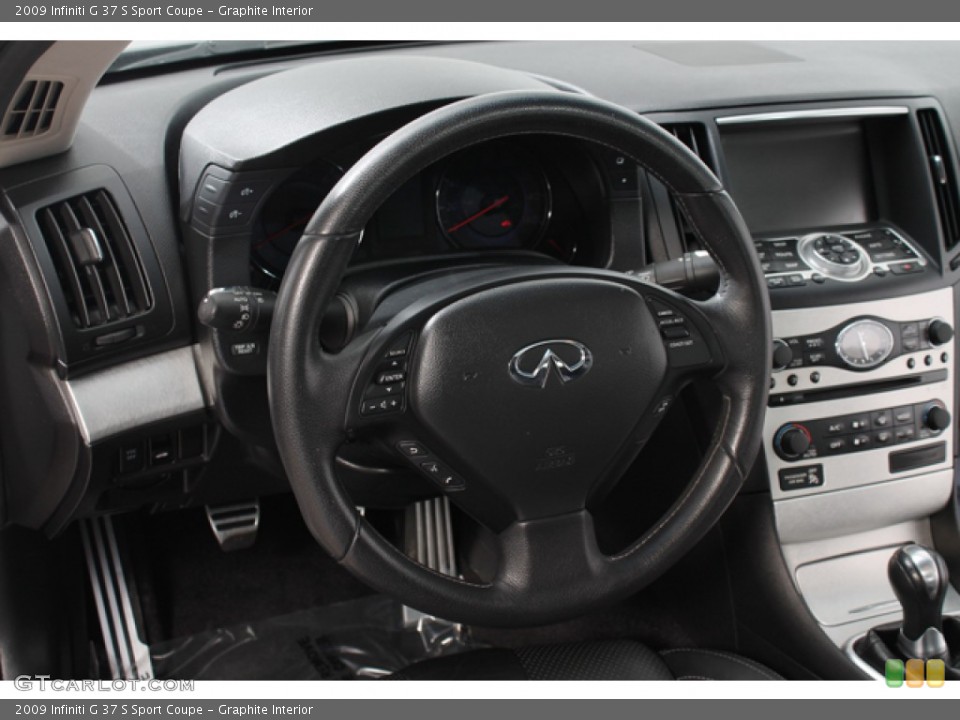 Graphite Interior Steering Wheel for the 2009 Infiniti G 37 S Sport Coupe #66317910