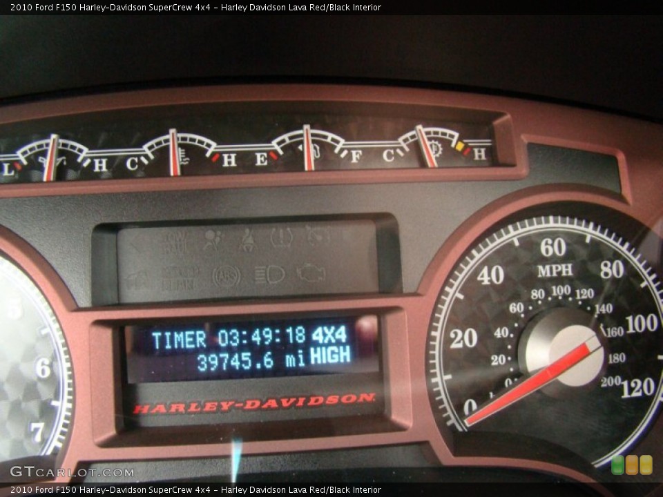 Harley Davidson Lava Red/Black Interior Gauges for the 2010 Ford F150 Harley-Davidson SuperCrew 4x4 #66318975