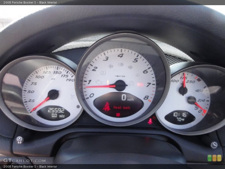 Black Interior Gauges for the 2008 Porsche Boxster S #66321300