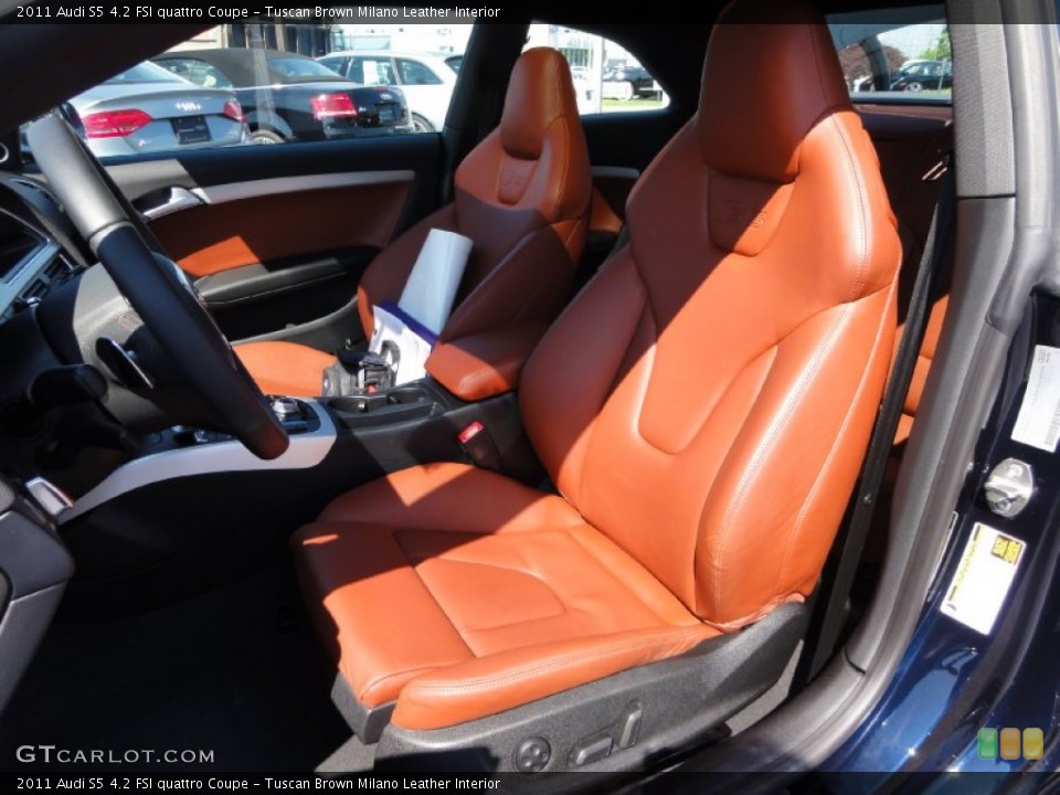Tuscan Brown Milano Leather Interior Front Seat for the 2011 Audi S5 4.2 FSI quattro Coupe #66321506
