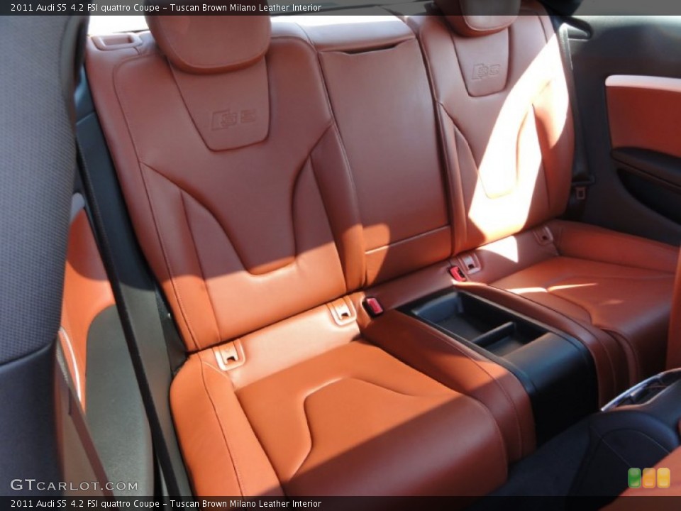 Tuscan Brown Milano Leather Interior Rear Seat for the 2011 Audi S5 4.2 FSI quattro Coupe #66321567