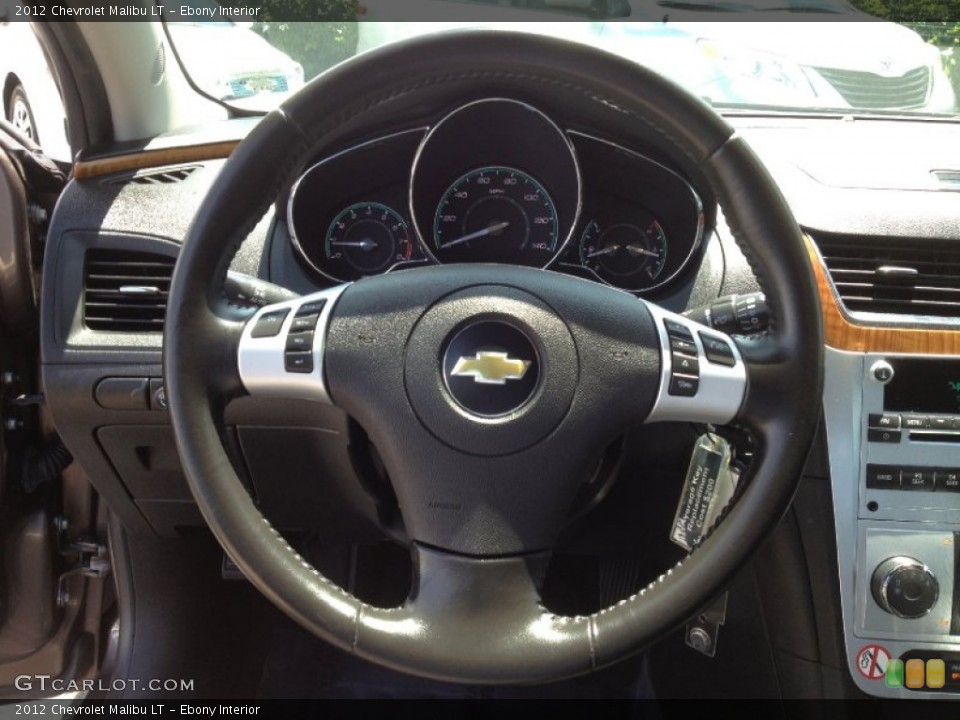 Ebony Interior Steering Wheel for the 2012 Chevrolet Malibu LT #66321897