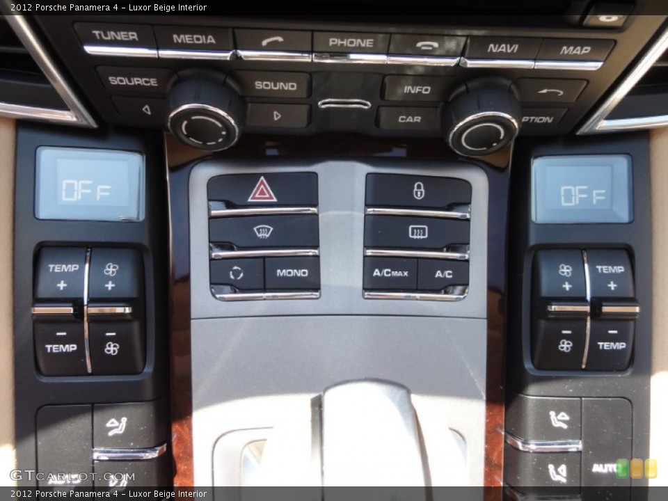 Luxor Beige Interior Controls for the 2012 Porsche Panamera 4 #66323142