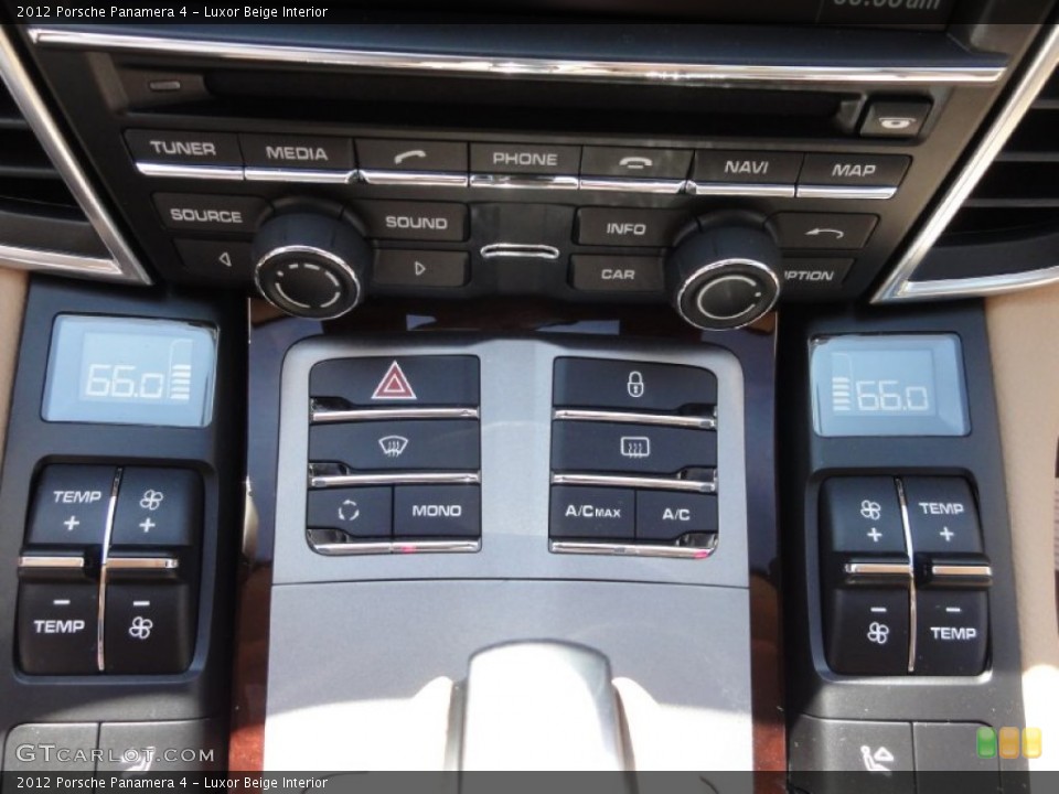 Luxor Beige Interior Controls for the 2012 Porsche Panamera 4 #66323553