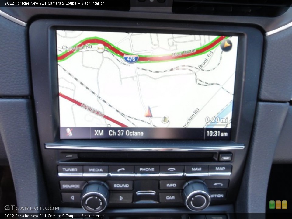 Black Interior Navigation for the 2012 Porsche New 911 Carrera S Coupe #66323946