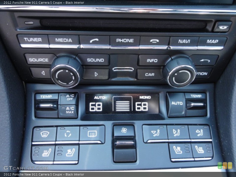 Black Interior Controls for the 2012 Porsche New 911 Carrera S Coupe #66323955