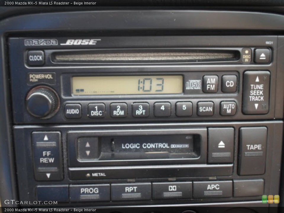 Beige Interior Audio System for the 2000 Mazda MX-5 Miata LS Roadster #66325073