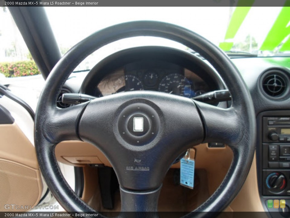 Beige Interior Steering Wheel for the 2000 Mazda MX-5 Miata LS Roadster #66325169