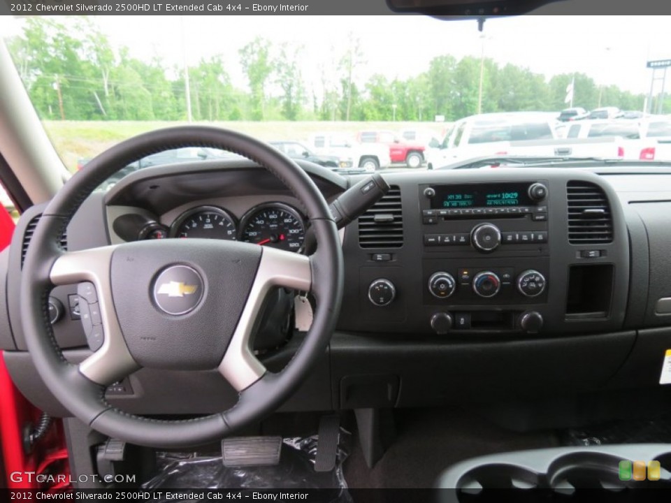 Ebony Interior Dashboard for the 2012 Chevrolet Silverado 2500HD LT Extended Cab 4x4 #66329112