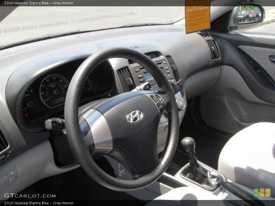 Gray Interior Steering Wheel for the 2010 Hyundai Elantra Blue #66329403