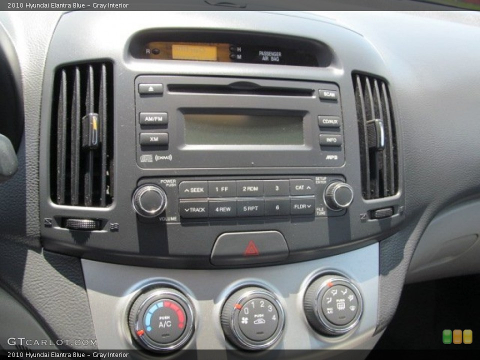 Gray Interior Controls for the 2010 Hyundai Elantra Blue #66329413