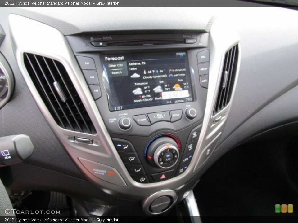 Gray Interior Controls for the 2012 Hyundai Veloster  #66329793