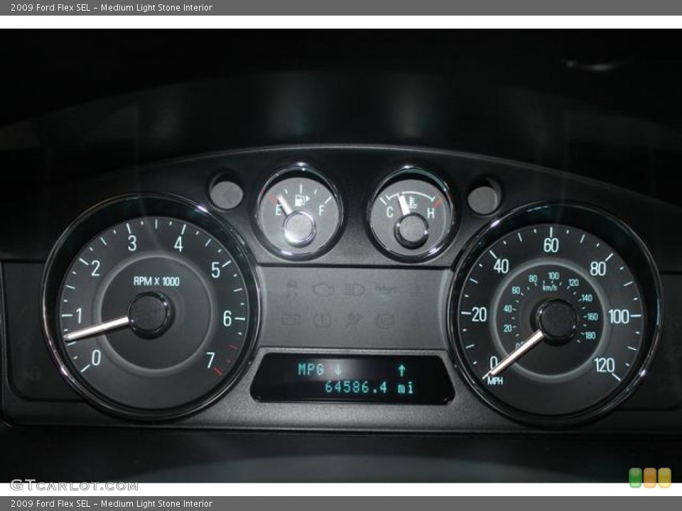 Medium Light Stone Interior Gauges for the 2009 Ford Flex SEL #66330630