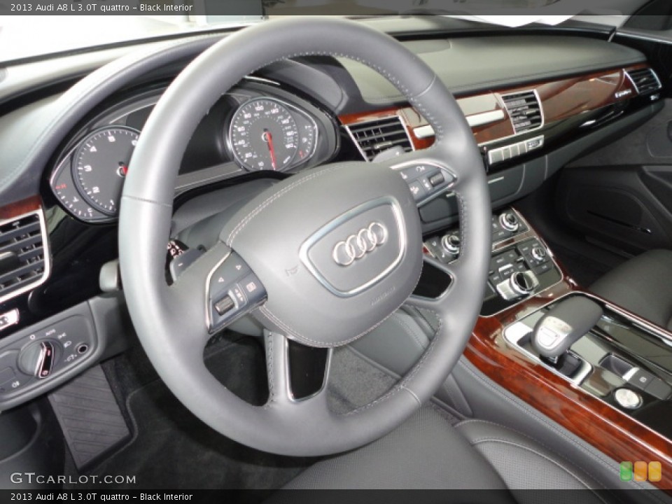 Black Interior Steering Wheel for the 2013 Audi A8 L 3.0T quattro #66332496