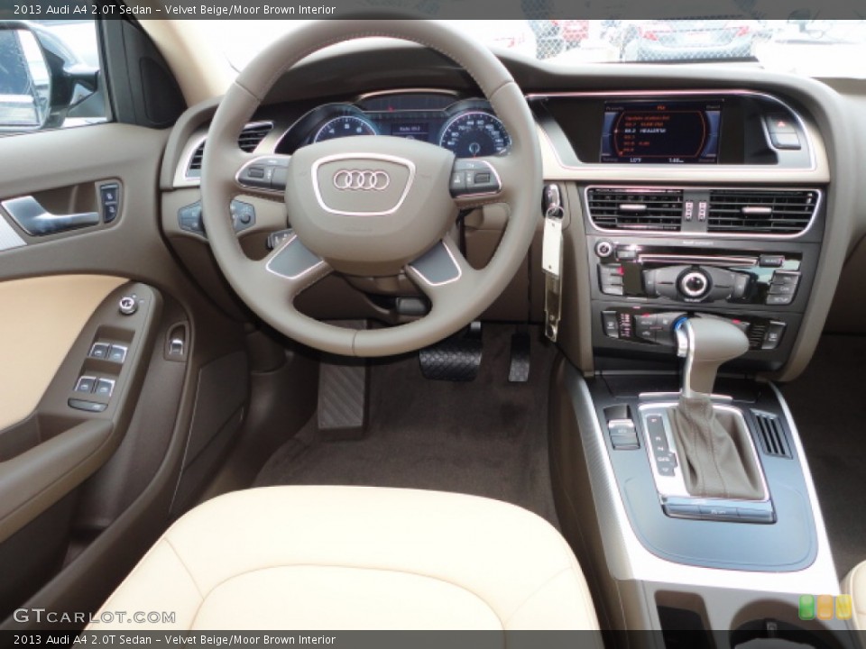 Velvet Beige/Moor Brown Interior Dashboard for the 2013 Audi A4 2.0T Sedan #66332610