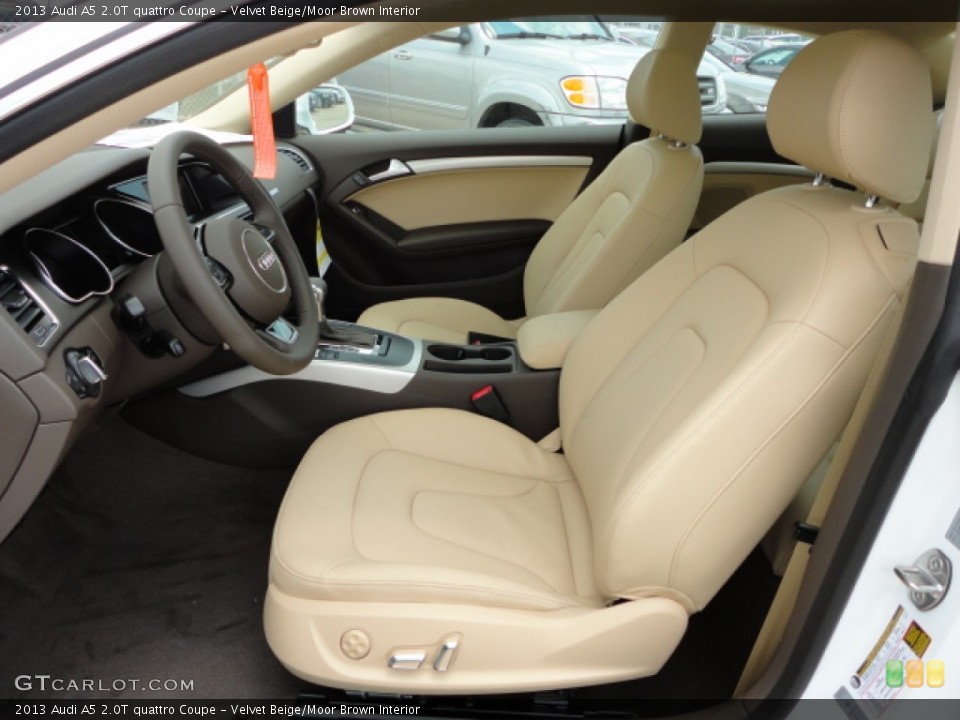 Velvet Beige/Moor Brown Interior Front Seat for the 2013 Audi A5 2.0T quattro Coupe #66332664