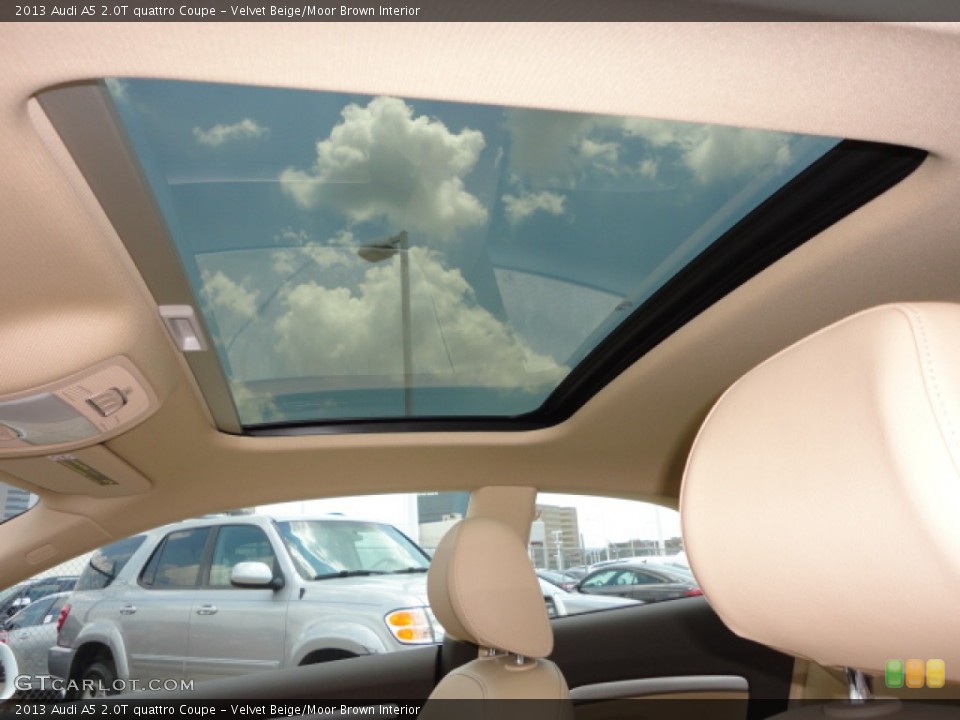 Velvet Beige/Moor Brown Interior Sunroof for the 2013 Audi A5 2.0T quattro Coupe #66332691