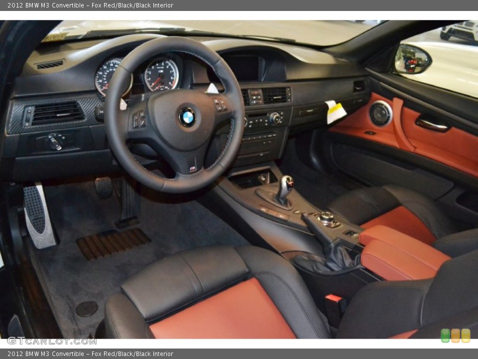 Fox Red/Black/Black Interior Photo for the 2012 BMW M3 Convertible #66334305