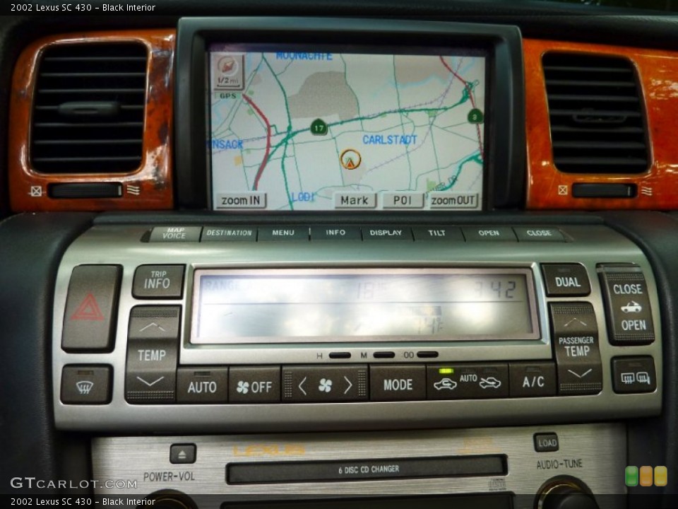 Black Interior Navigation for the 2002 Lexus SC 430 #66335964