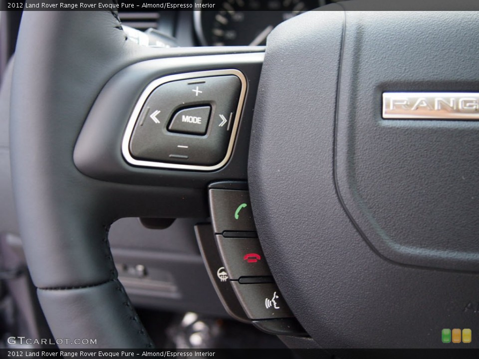 Almond/Espresso Interior Controls for the 2012 Land Rover Range Rover Evoque Pure #66336231