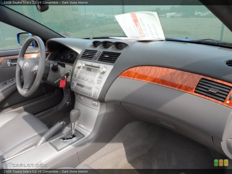 Dark Stone Interior Dashboard for the 2008 Toyota Solara SLE V6 Convertible #66336504