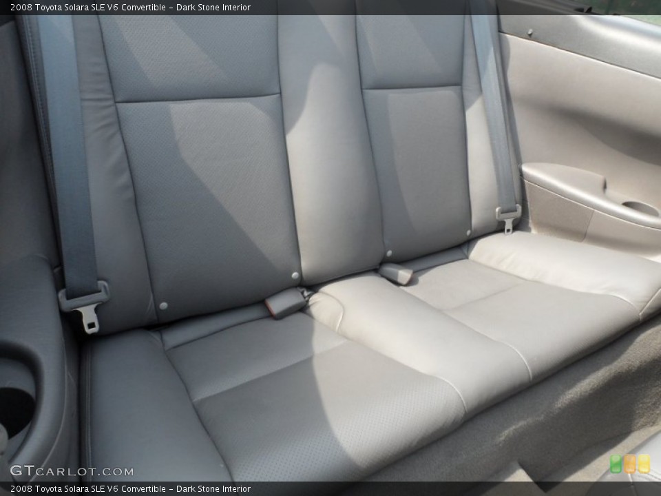 Dark Stone Interior Rear Seat for the 2008 Toyota Solara SLE V6 Convertible #66336513