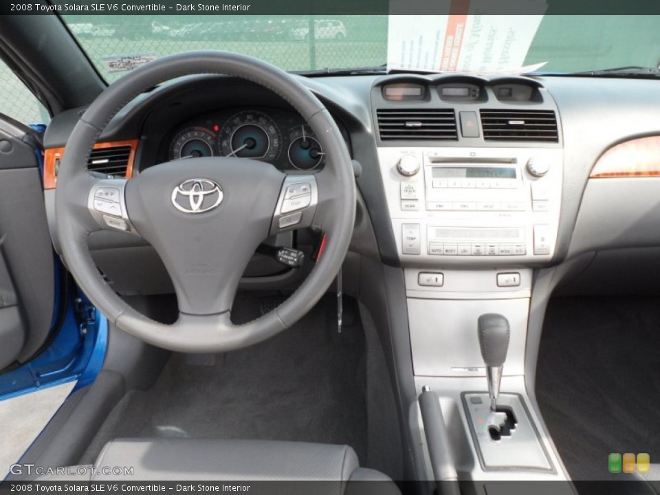 Dark Stone Interior Dashboard for the 2008 Toyota Solara SLE V6 Convertible #66336537