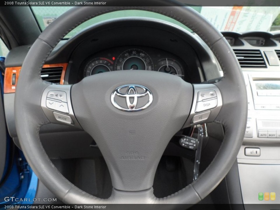 Dark Stone Interior Steering Wheel for the 2008 Toyota Solara SLE V6 Convertible #66336555