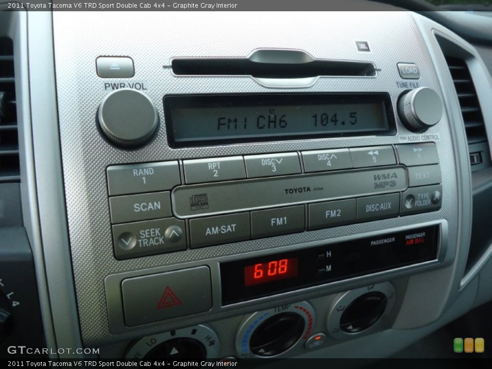 Graphite Gray Interior Audio System for the 2011 Toyota Tacoma V6 TRD Sport Double Cab 4x4 #66339593
