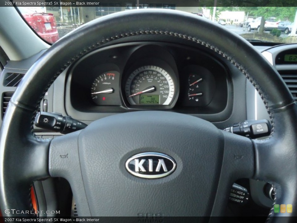 Black Interior Steering Wheel for the 2007 Kia Spectra Spectra5 SX Wagon #66340776