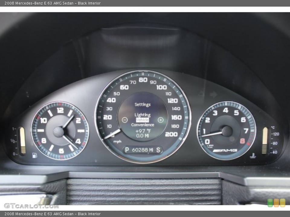 Black Interior Gauges for the 2008 Mercedes-Benz E 63 AMG Sedan #66341399