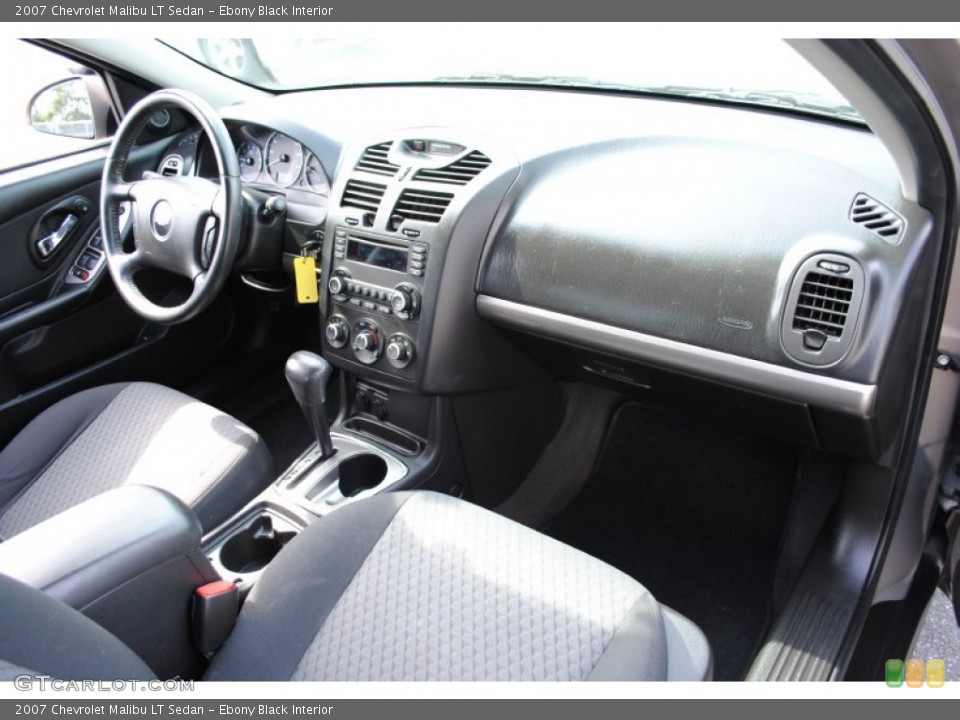 Ebony Black Interior Dashboard for the 2007 Chevrolet Malibu LT Sedan #66342158