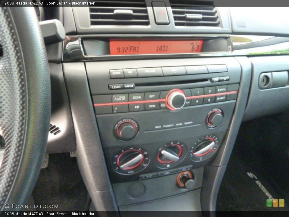 Black Interior Controls for the 2008 Mazda MAZDA3 i Sport Sedan #66342869