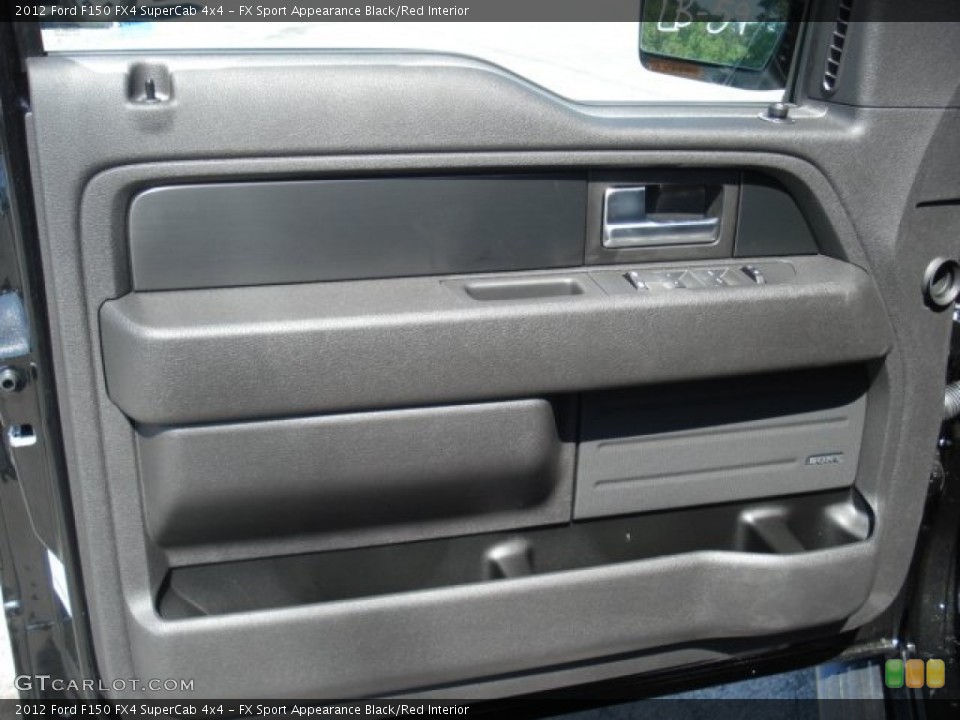 FX Sport Appearance Black/Red Interior Door Panel for the 2012 Ford F150 FX4 SuperCab 4x4 #66348779