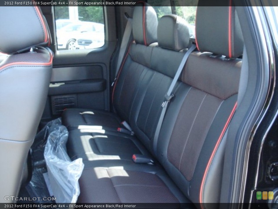 FX Sport Appearance Black/Red Interior Rear Seat for the 2012 Ford F150 FX4 SuperCab 4x4 #66348785