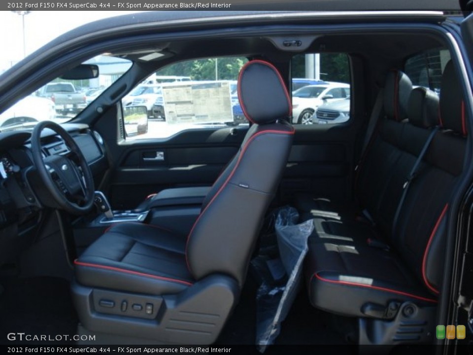 FX Sport Appearance Black/Red Interior Photo for the 2012 Ford F150 FX4 SuperCab 4x4 #66348794