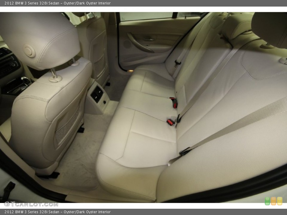 Oyster/Dark Oyster Interior Rear Seat for the 2012 BMW 3 Series 328i Sedan #66353879