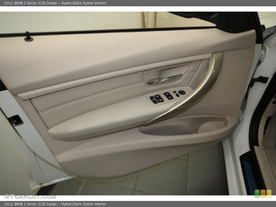Oyster/Dark Oyster Interior Door Panel for the 2012 BMW 3 Series 328i Sedan #66353888