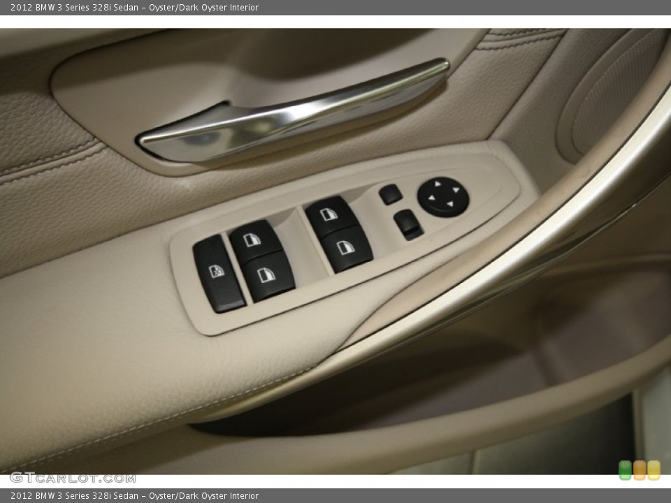 Oyster/Dark Oyster Interior Controls for the 2012 BMW 3 Series 328i Sedan #66353894