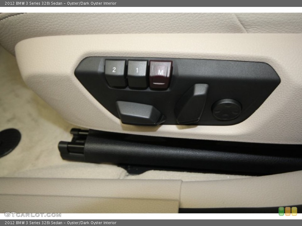 Oyster/Dark Oyster Interior Controls for the 2012 BMW 3 Series 328i Sedan #66353903