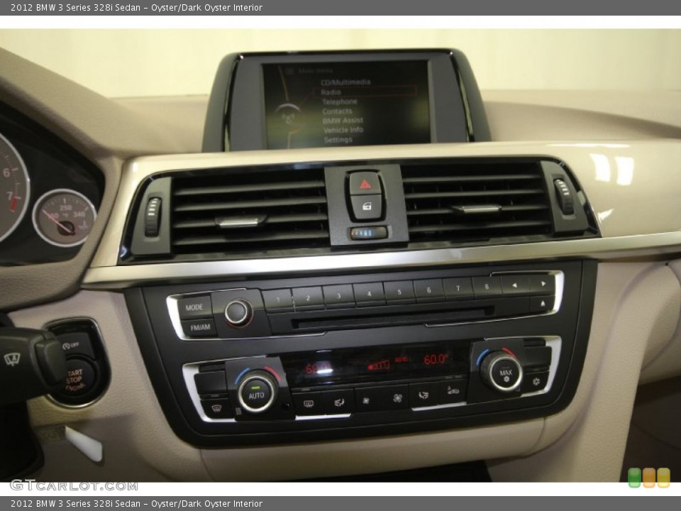 Oyster/Dark Oyster Interior Controls for the 2012 BMW 3 Series 328i Sedan #66353915
