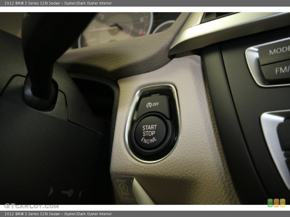 Oyster/Dark Oyster Interior Controls for the 2012 BMW 3 Series 328i Sedan #66353945