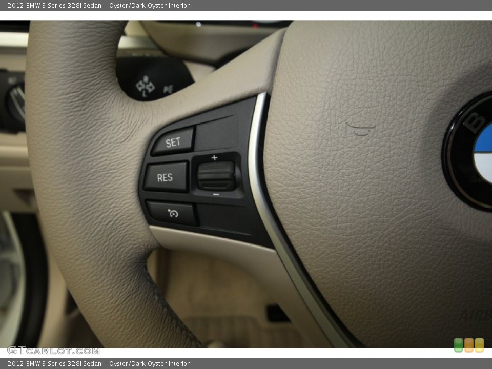 Oyster/Dark Oyster Interior Controls for the 2012 BMW 3 Series 328i Sedan #66354017