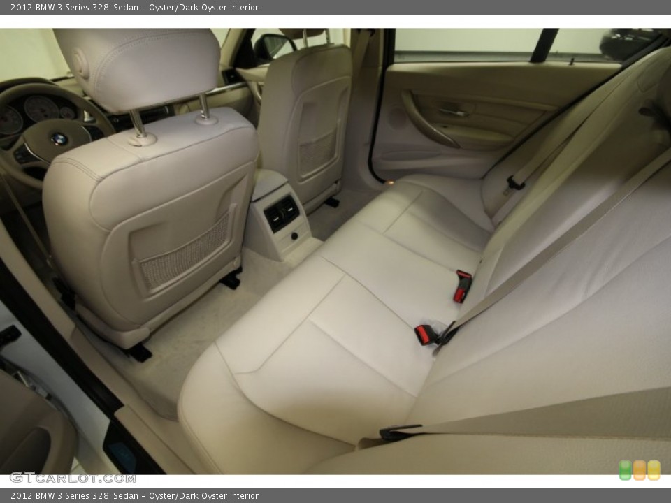 Oyster/Dark Oyster Interior Rear Seat for the 2012 BMW 3 Series 328i Sedan #66354026
