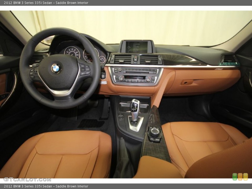 Saddle Brown Interior Dashboard for the 2012 BMW 3 Series 335i Sedan #66354113