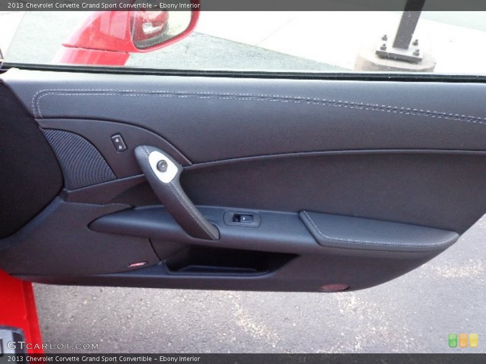 Ebony Interior Door Panel for the 2013 Chevrolet Corvette Grand Sport Convertible #66354743