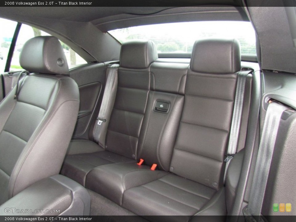 Titan Black Interior Rear Seat for the 2008 Volkswagen Eos 2.0T #66357944