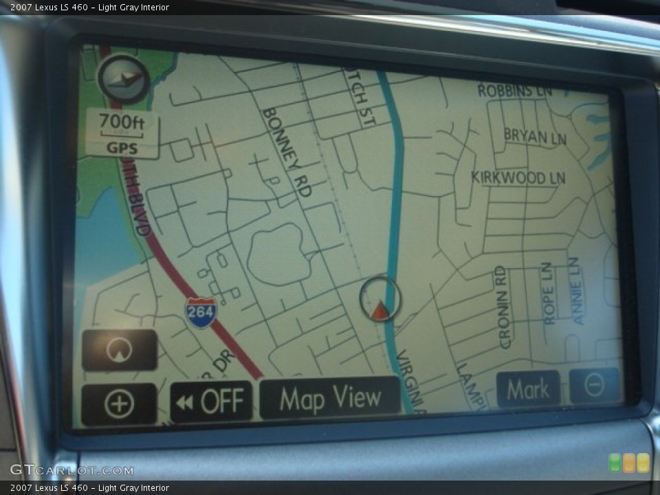 Light Gray Interior Navigation for the 2007 Lexus LS 460 #66358229