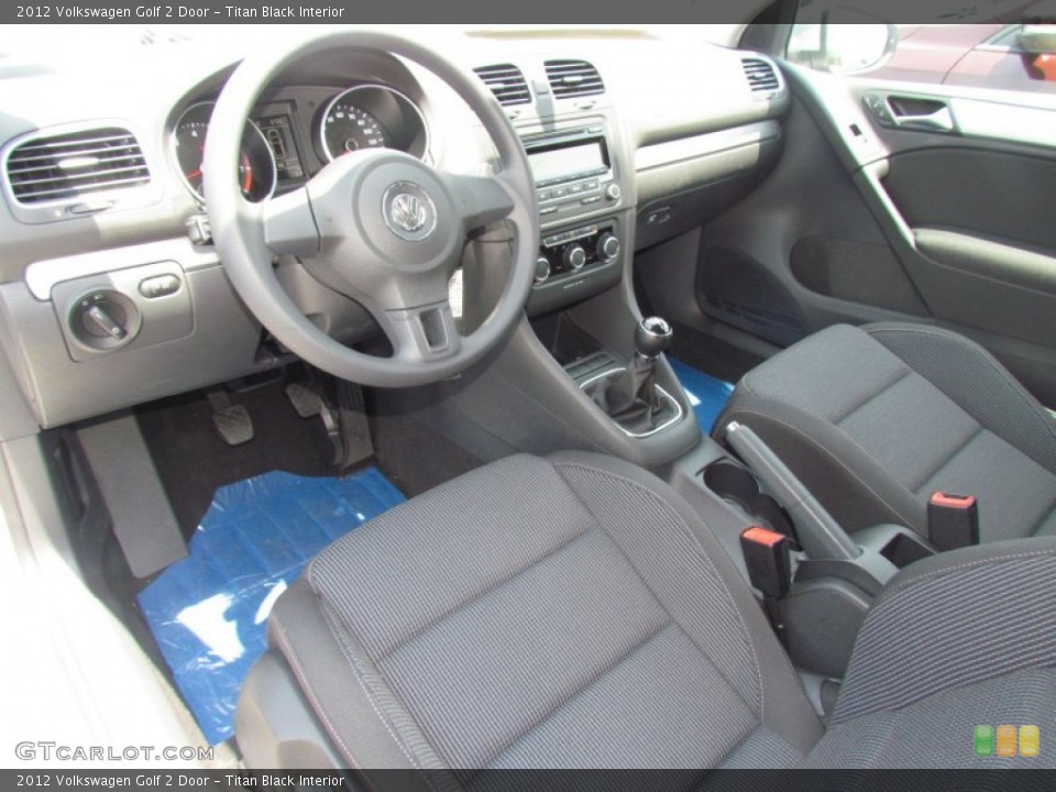 Titan Black Interior Prime Interior for the 2012 Volkswagen Golf 2 Door #66359396